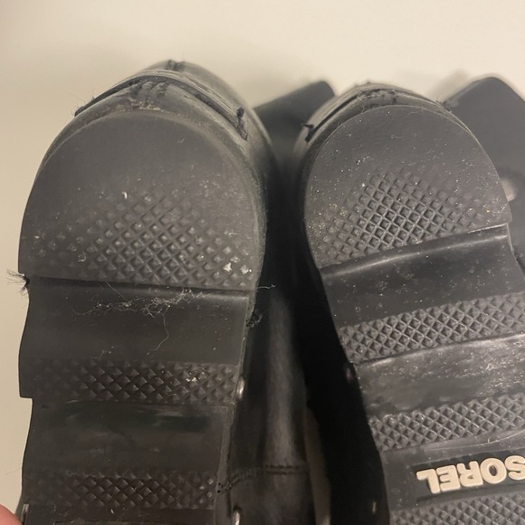 Sorel Joan of Arctic Wedge Black Waterproof Lace Up Bootie Womens 7.5 - Picture 9 of 11